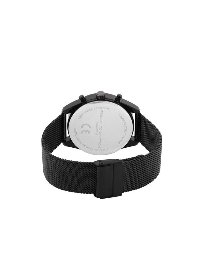 French Connection 44mm Men's Quartz Watch with Gun Dial - Image 3