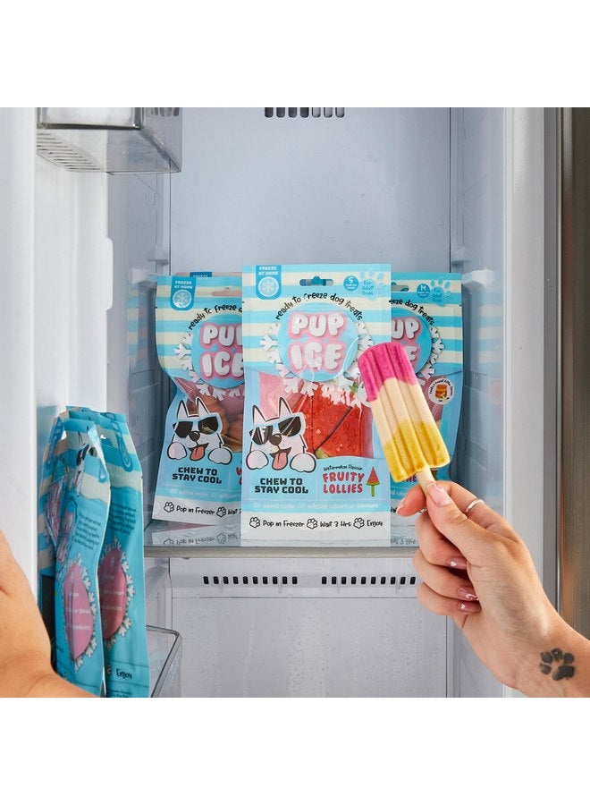 سبوت مكافآت الكلاب من SPOT Pup Ice - جاهزة للتجميد في المنزل - مضغ صالح للأكل للكلاب والجراء من السلالات المتوسطة مع دجاج حقيقي للحفاظ على برودة جروك طوال العام، حلوى روكيت بنكهة الفراولة والموز، قطعتان - Image 2