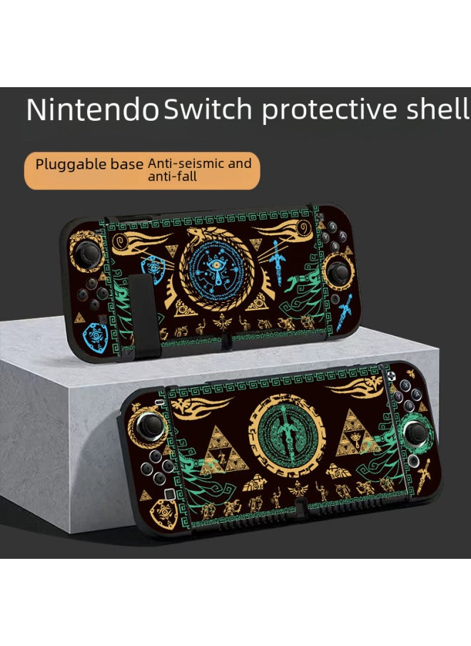 Generic Nintendo Switch Protective Case SwitchOLED Protective Case Color Case TPU Soft Case Protective Case Manufacturers-Product Color:switch-hard Shell A391-Tears Of The Kingdom Green Pattern Sword  - Image 5