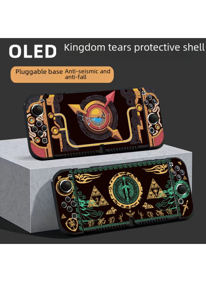 Generic Nintendo Switch Protective Case SwitchOLED Protective Case Color Case TPU Soft Case Protective Case Manufacturers-Product Color:switch-hard Shell A391-Tears Of The Kingdom Green Pattern Sword  - Image 3