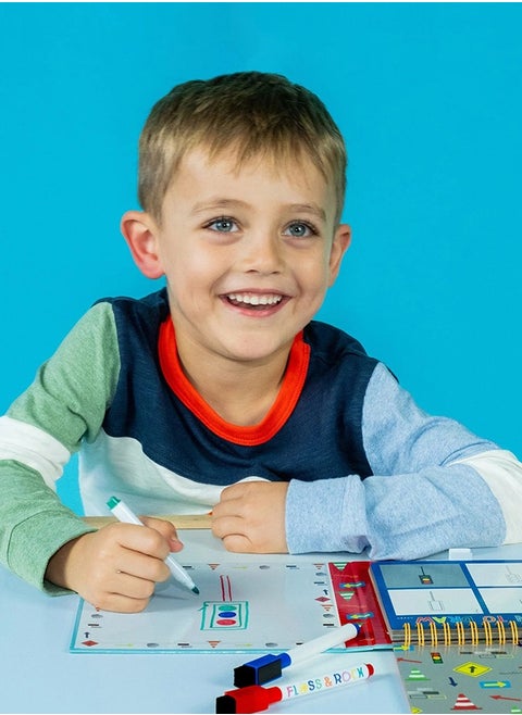 Construction Learn to Draw | Step-by-Step Drawing Kit for Kids 3+ | Includes Dry Wipe Board & Pens for Mess-Free Fun