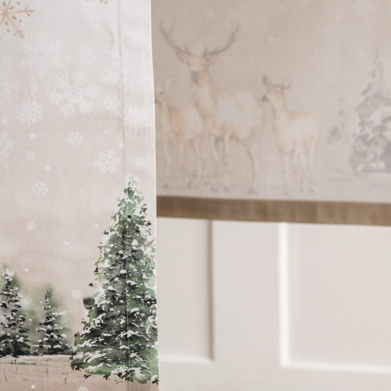 Maison d' Hermine Table Runners 100% Cotton 14.50Inch x 108Inch Tablerunner  Decorative Table Runner  Dining  Buffet  Deer in The Woods (Single Layer) - Thanksgiving/Christmas - Image 5