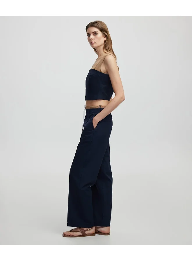 ابيكول Trousers With Contrast Waistband