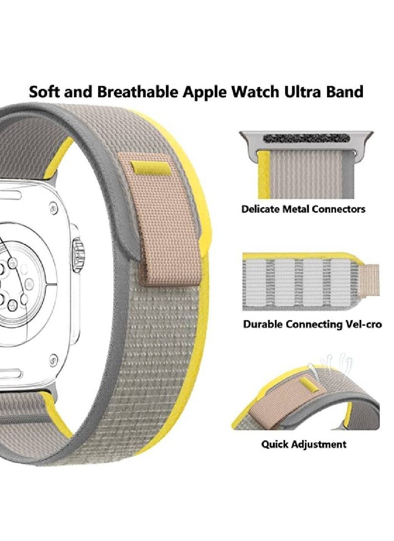 GENNEXT Replacement Trail Loop Watch Band Strap For Apple Watch Ultra / Watch Ultra 2 49mm Sand,Yellow  - Image 2