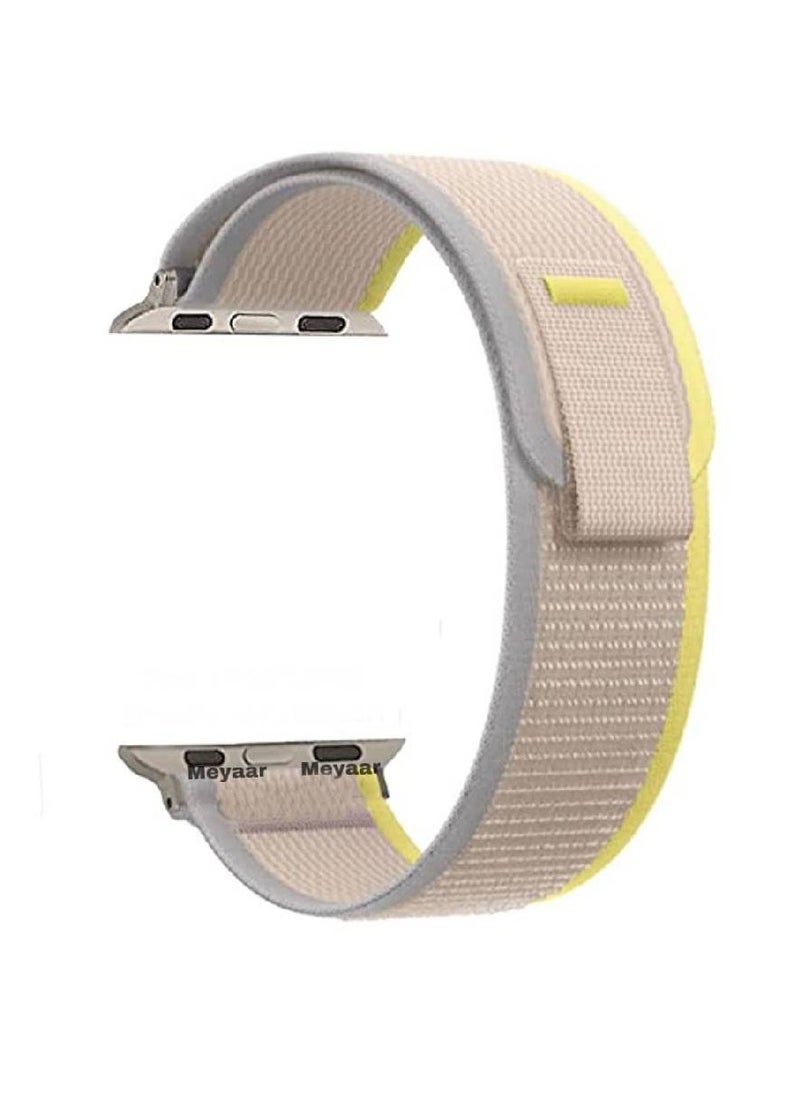 GENNEXT Replacement Trail Loop Watch Band Strap For Apple Watch Ultra / Watch Ultra 2 49mm Sand,Yellow  - Image 3