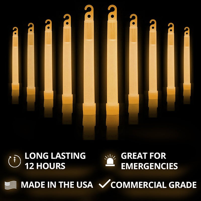Cyalume - 9-00722 SnapLight Orange Light Sticks – 6 Inch Industrial Grade, High Intensity Glow Sticks with 12 Hour Duration (Pack of 20) - Image 2