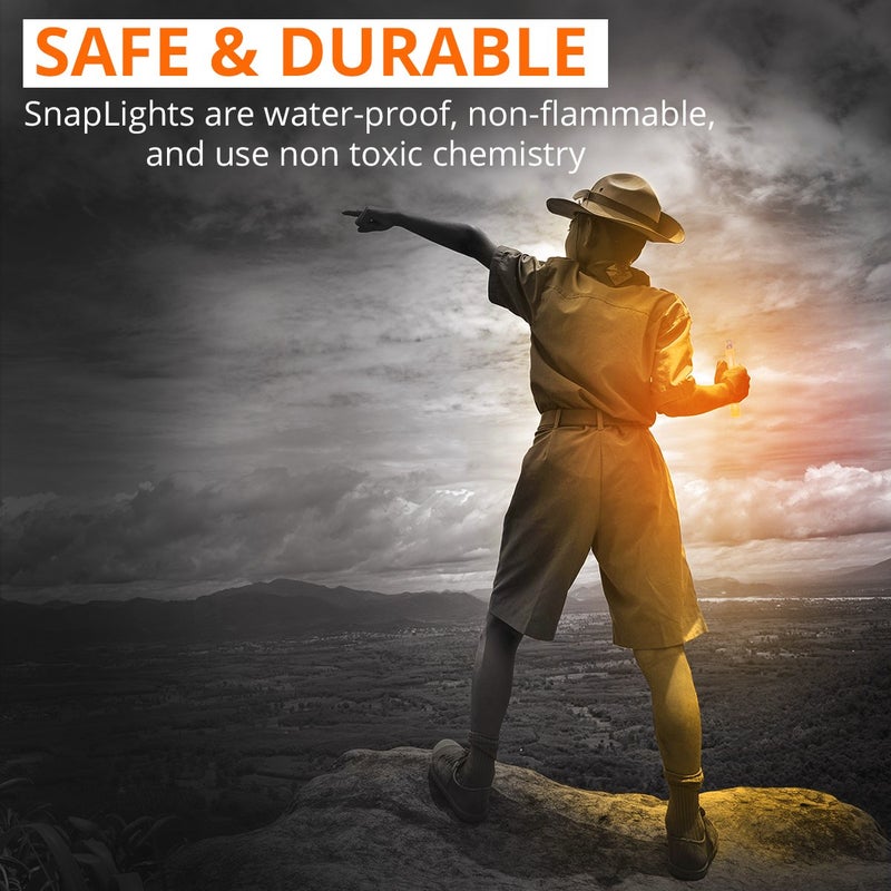 Cyalume - 9-00722 SnapLight Orange Light Sticks – 6 Inch Industrial Grade, High Intensity Glow Sticks with 12 Hour Duration (Pack of 20) - Image 5