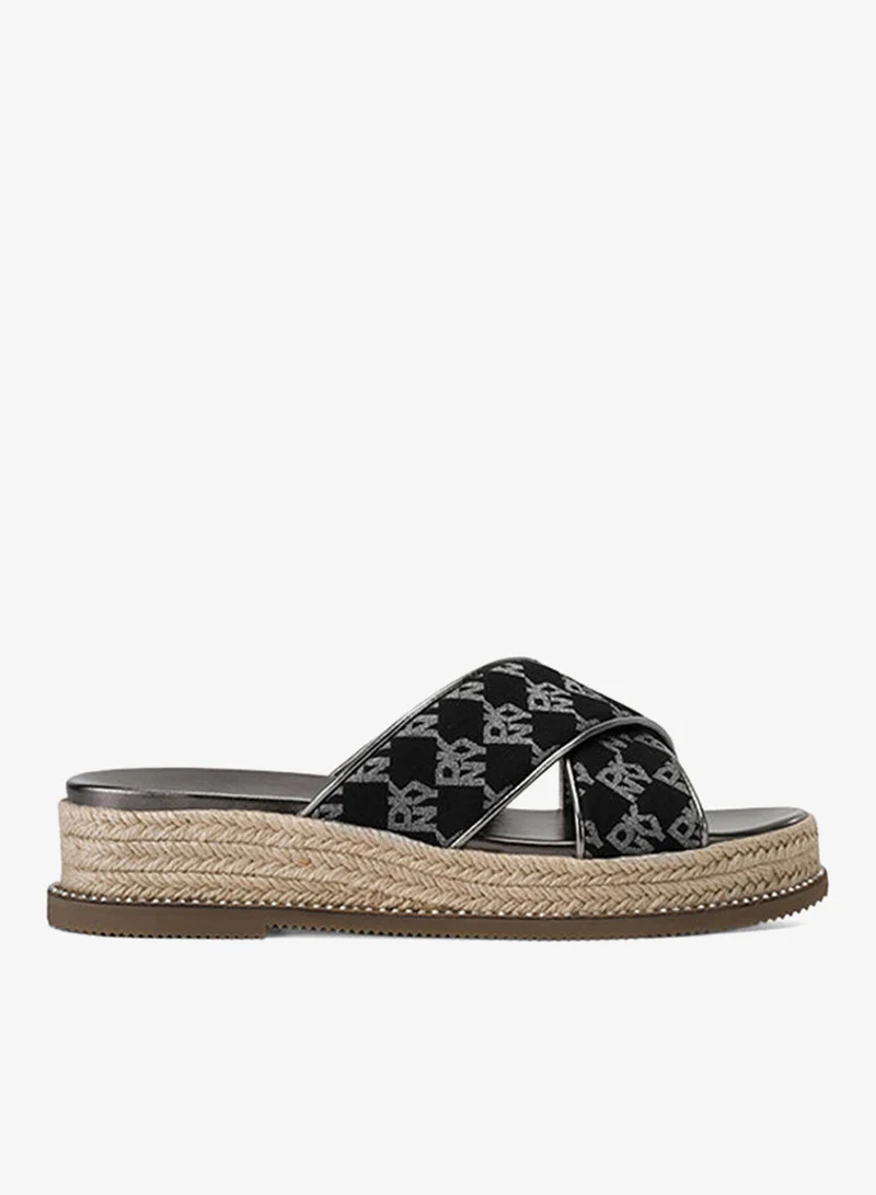 Berris Criss Cross Espadrille Platform Slides