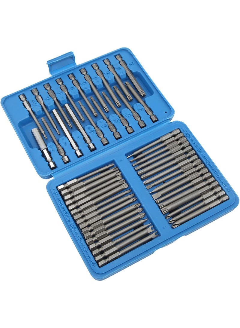 Sorandy Extra Long Security Bit Set, Screwdriver Bit, Complete 50 Piece Driver Bit Set with Portable Box Includes for Multi Sizes Bits, TP Star, Torq, Spline, Wing - Image 3