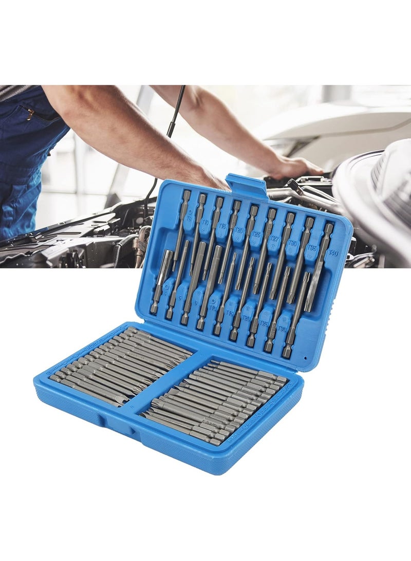 Sorandy Extra Long Security Bit Set, Screwdriver Bit, Complete 50 Piece Driver Bit Set with Portable Box Includes for Multi Sizes Bits, TP Star, Torq, Spline, Wing - Image 1