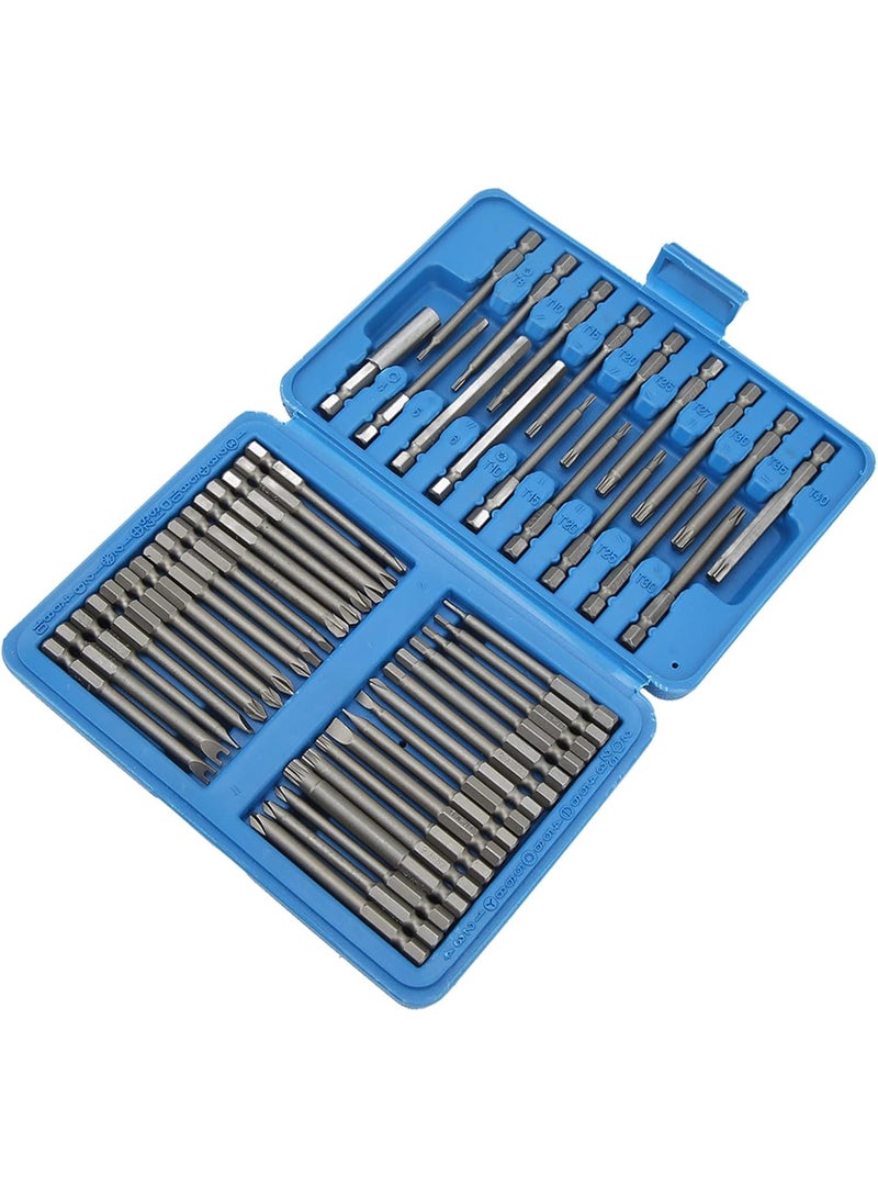 Sorandy Extra Long Security Bit Set, Screwdriver Bit, Complete 50 Piece Driver Bit Set with Portable Box Includes for Multi Sizes Bits, TP Star, Torq, Spline, Wing - Image 2