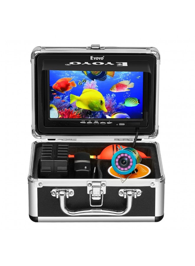 Eyoyo Underwater Fishing Camera 7 inch LCD Monitor Fish Finder Waterproof 1000TVL Fishing Camera 12pcs Infrared Lights for Lake, Boat, Ice Fishing - Image 1