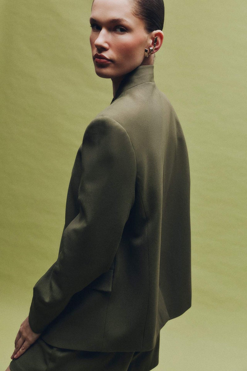 DeFacto Mandarin Collar Oversize Blazer - Image 3