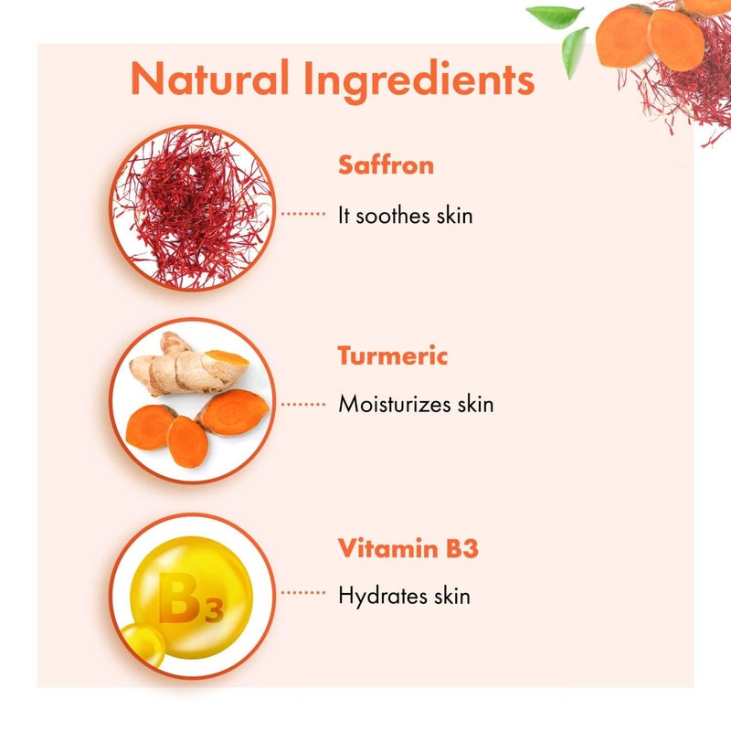 Good Vibes Ubtan Face Wash | with Turmeric & Saffron | Gently Removes Dirt & Impurities | Soothing & Moisturizing Facial Cleanser | 4.06 Fl Oz/120ml - Image 2