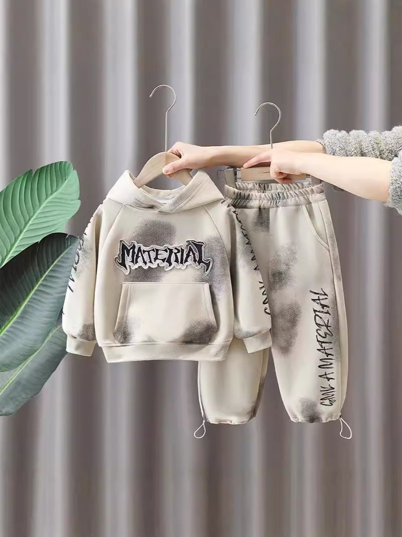 5816 Boys Sweatshirt Set Clothes Trendy Cool Boys Clothes Children'S Autumn Fashionable Two-Piece Set - Image 2