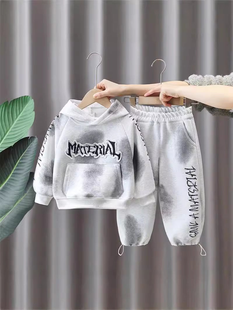 5816 Boys Sweatshirt Set Clothes Trendy Cool Boys Clothes Children'S Autumn Fashionable Two-Piece Set - Image 4
