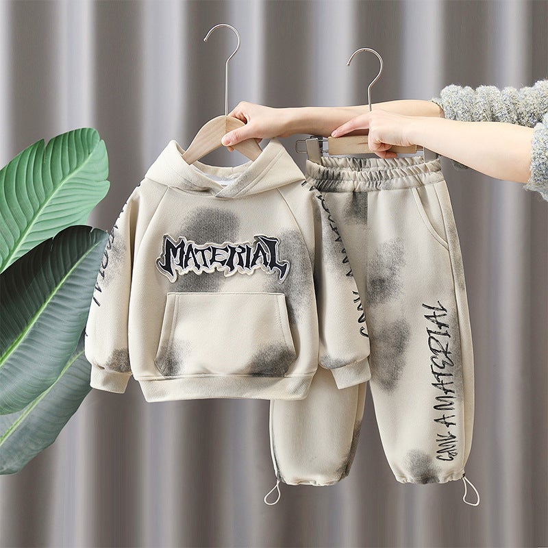 5816 Boys Sweatshirt Set Clothes Trendy Cool Boys Clothes Children'S Autumn Fashionable Two-Piece Set - Image 1
