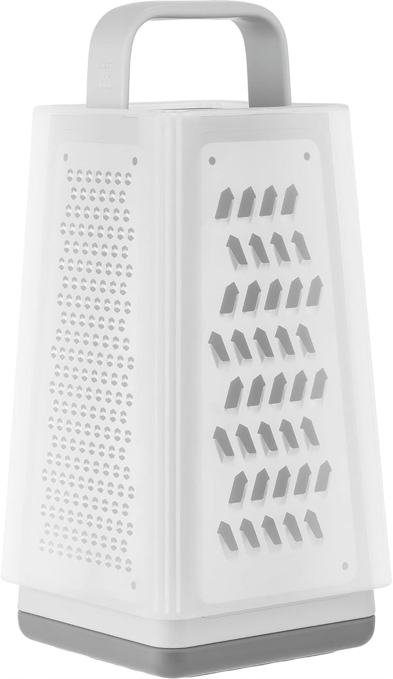 ZWILLING ZCut Tower Multifunctional Box Grater Faster Grating Technology Cheese Grater Zester Garlic grater Slicer Rasp Grater and more Gray - Image 4