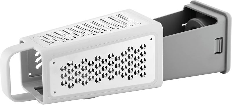ZWILLING ZCut Tower Multifunctional Box Grater Faster Grating Technology Cheese Grater Zester Garlic grater Slicer Rasp Grater and more Gray - Image 5