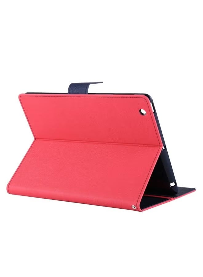 PROMASS Case Cover GOOSPERY FANCY DIARY for iPad 4 / 3 / 2 Cross Texture Leather Case with Holder & Card slots & Wallet Magenta