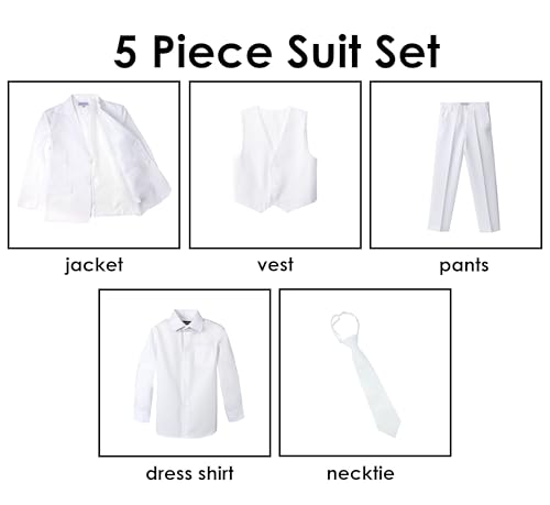 Spring Notion Baby Boys' Modern Fit White Suit Set 3M - Image 3