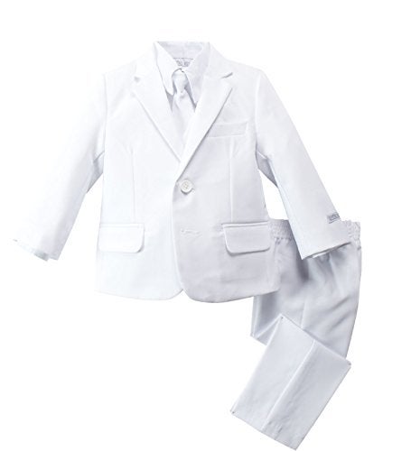 Spring Notion Baby Boys' Modern Fit White Suit Set 3M - Image 1
