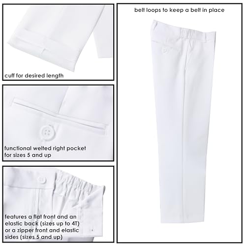 Spring Notion Baby Boys' Modern Fit White Suit Set 3M - Image 5