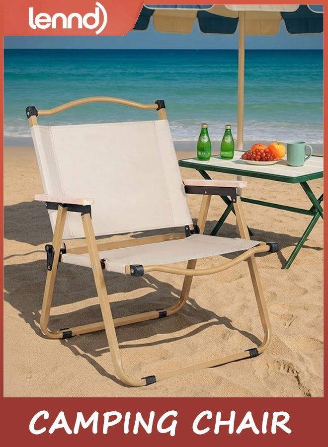 LENND Camping Chair, Beach Chairs, Balcony Foldable Outdoor Chairs, Sun Lounge Chairs, Low Picnic Recliner Chair, Rocking Chair, Camping Accessories, Garden Furniture - Image 1