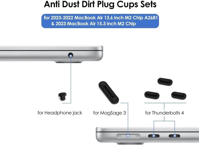 Oaky مجموعة أكواب أوكي لمكافحة الغبار والأوساخ لجهاز ماك بوك برو 16 بوصة بشريحة M4 برو/ماكس 2024 الملحقات 3186 A3403 2024 غطاء واقي من الغبار من السيليكون - Image 2