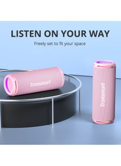 Tronsmart Tronsmart T7 Lite 24W Portable Outdoor Speaker, 24W Stereo Sound with Deep Bass, Bluetooth 5.3, IPX7 Waterproof, 24 Hours of Playtime, Custom EQ via App, Ultra Portable for carry - Pink  - Image 4