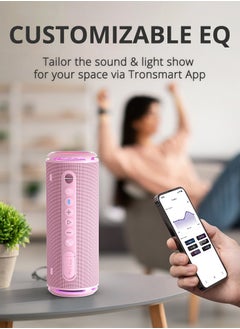 Tronsmart Tronsmart T7 Lite 24W Portable Outdoor Speaker, 24W Stereo Sound with Deep Bass, Bluetooth 5.3, IPX7 Waterproof, 24 Hours of Playtime, Custom EQ via App, Ultra Portable for carry - Pink  - Image 3