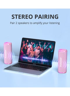 Tronsmart Tronsmart T7 Lite 24W Portable Outdoor Speaker, 24W Stereo Sound with Deep Bass, Bluetooth 5.3, IPX7 Waterproof, 24 Hours of Playtime, Custom EQ via App, Ultra Portable for carry - Pink  - Image 2
