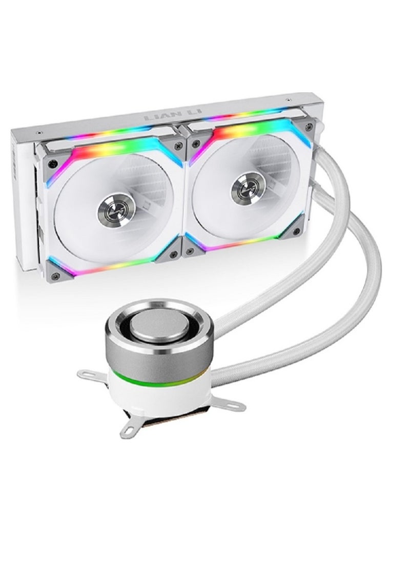 LIAN LI - Lian Li Galahad 240 AIO SL Edition Case Fan, 800-1900 RPM Fan Speed, 58.54CFM Airflow, 32.dB Noise, Fluid Dynamic Bearing, Noise Level, White | G89.GA240SLA - Image 1