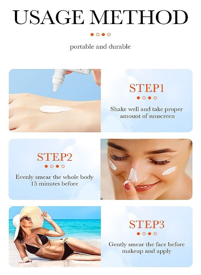 BIOAOUA - Aloe Vera Sunscreen 40g Repair Lotion High Sun Protection Full Band Sun Protection Long Term Blocking UVB,Protect Light Damage And Skin From Ultraviolet - Image 1