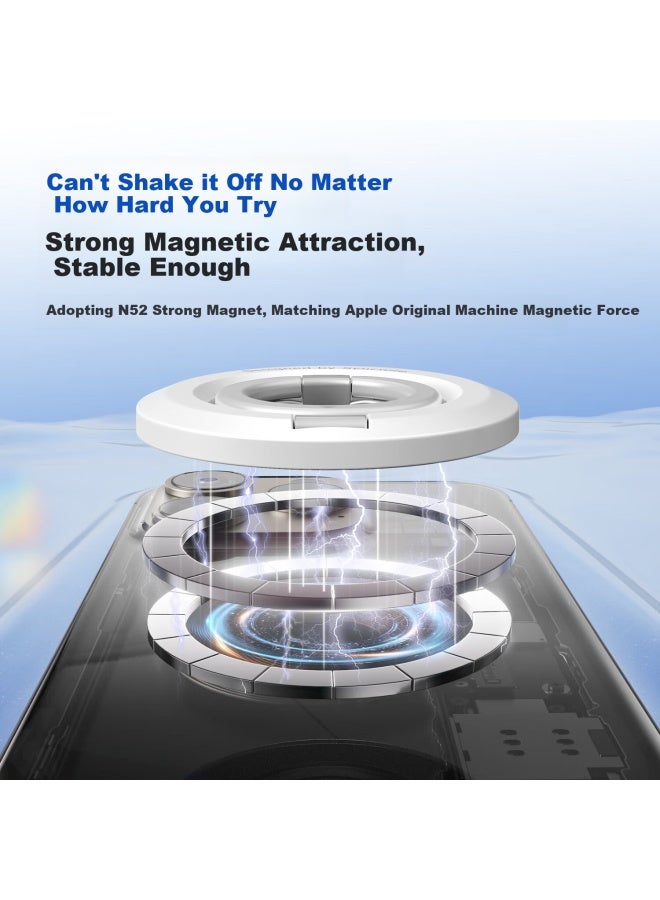Elevate Dual-Ring Magnetic Phone Holder For Car With Magsafe 360° Rotation Finger Ring Buckle Adsorption Fixator - Image 1