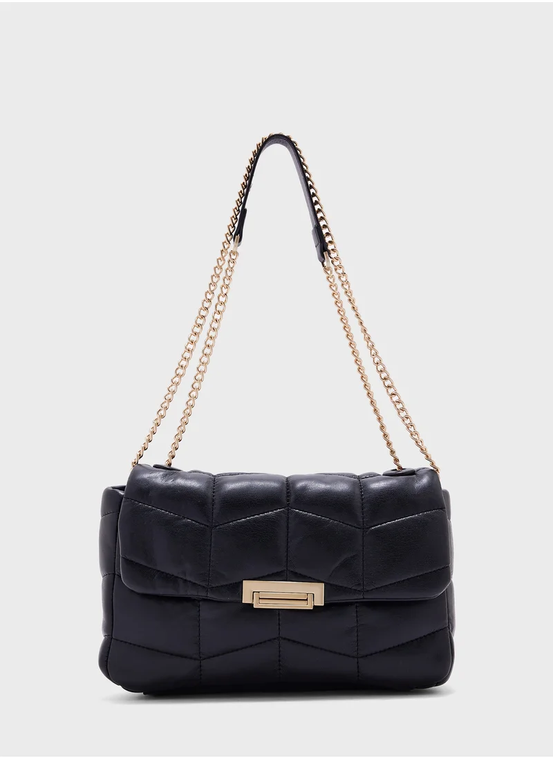 CALL IT SPRING Quilted Chain Handle Crossbody