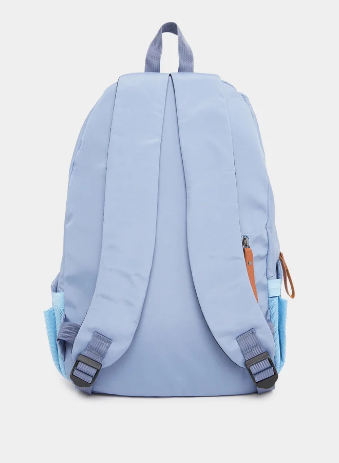 Styli Styli Unisex Blue Backpack with Side Pocket