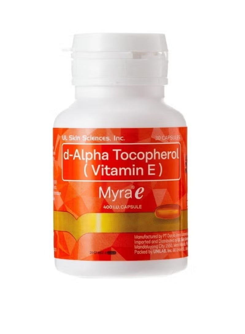 Myra D-Alpha Tocopherol Vitamin E Myra E 400 IU 30 Capsules