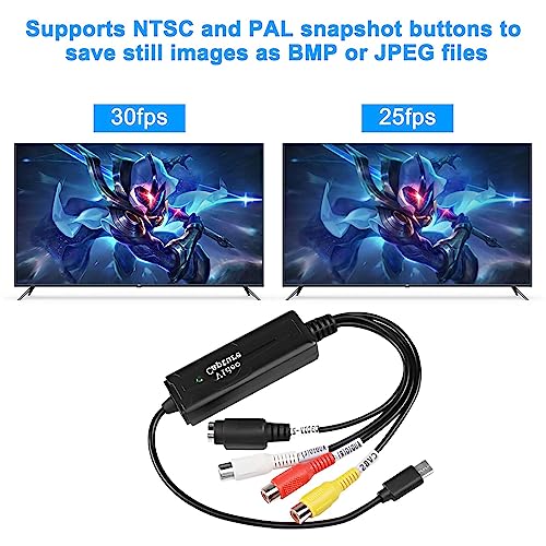 XMSJSIY RCA AV to USB C Converter - 1 Channel AV NTSC PAL Video S Video/Composite to USB Converter for Mobile Phone/PC - Image 4