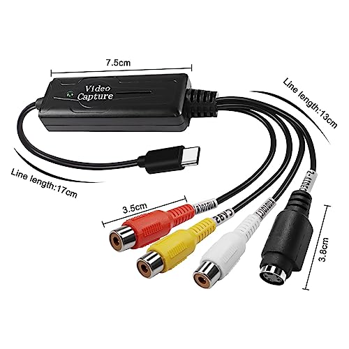 XMSJSIY RCA AV to USB C Converter - 1 Channel AV NTSC PAL Video S Video/Composite to USB Converter for Mobile Phone/PC - Image 3
