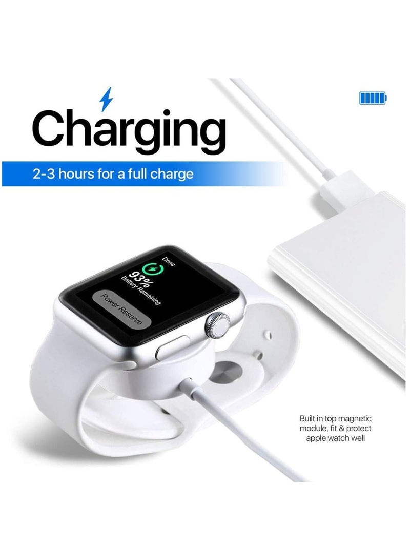ELTRAZONE Upgrade Magnetic Wireless Charging Compatible with Apple Watch Series 7/6/SE/5/4/3/2/1-White - Image 4