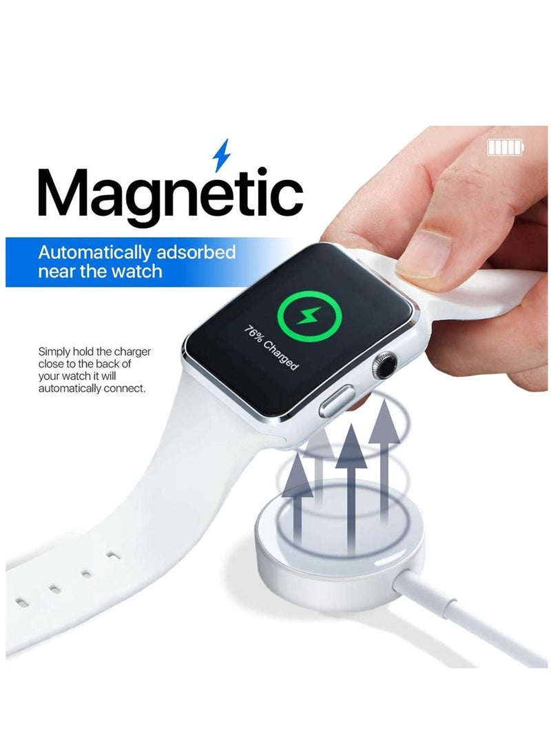 ELTRAZONE Upgrade Magnetic Wireless Charging Compatible with Apple Watch Series 7/6/SE/5/4/3/2/1-White - Image 5