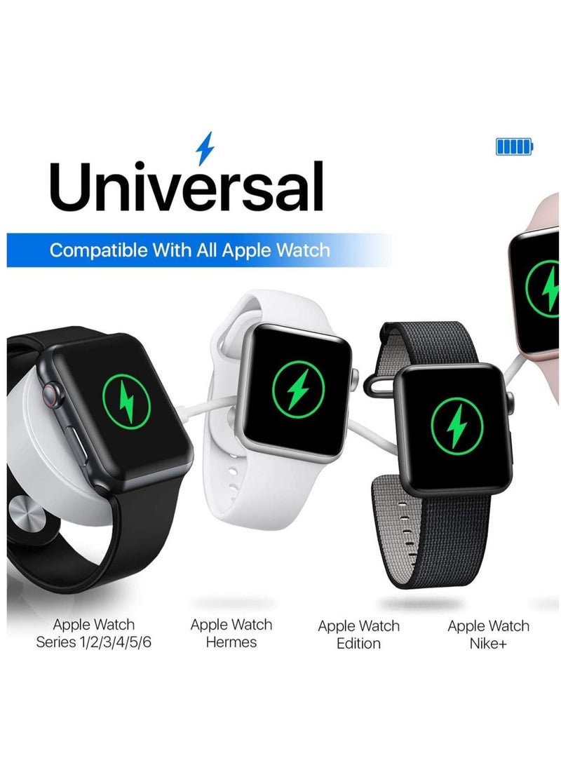 ELTRAZONE Upgrade Magnetic Wireless Charging Compatible with Apple Watch Series 7/6/SE/5/4/3/2/1-White - Image 3