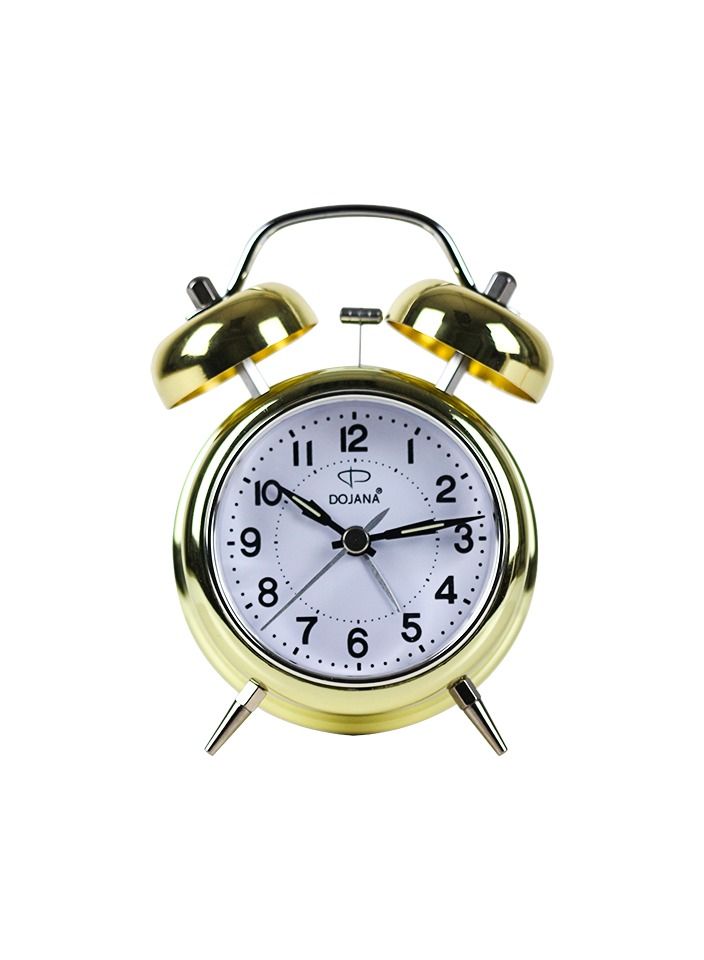 Dojana Silent Steel Alarm Clock with Twin Bell - Image 1