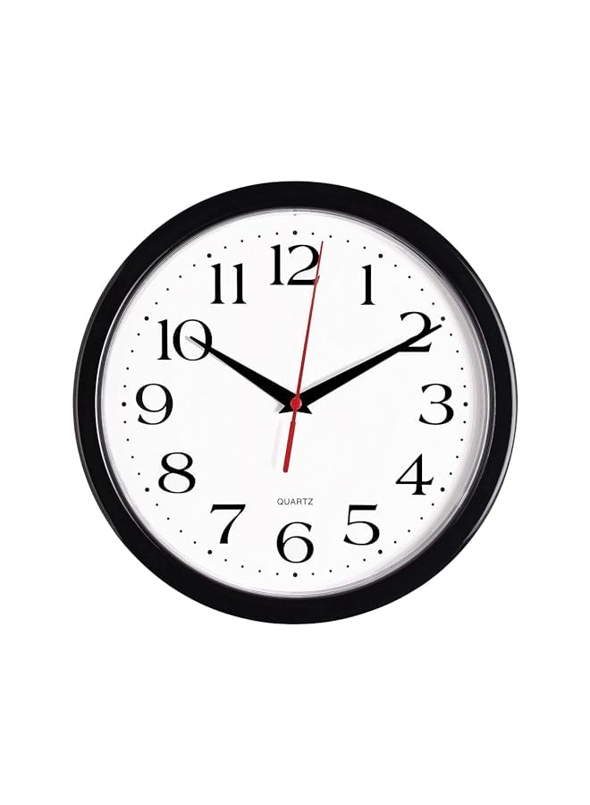 The Bros Wall Clock, 25.4cm Round Easy to Read, Silent Wall Clock, Quality Quartz Battery Operated for Bedroom, Living Room, Kitchen, Office School and Home Decor - Image 2