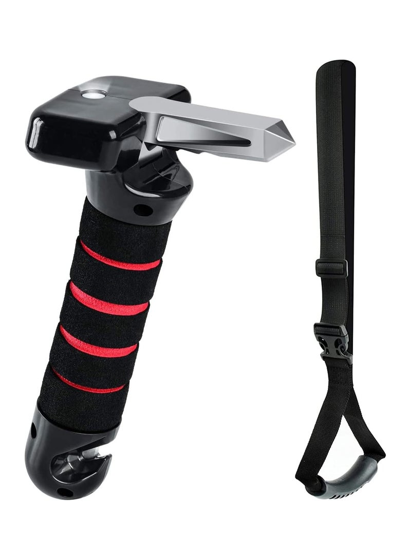 general Vehicle Support Handle 4 in 1 Standing Mobility Aid Door Cane Handle Grab Bar with LED Flashlight  Nylon Standing Aid Safety Handle for Elderly - Image 1