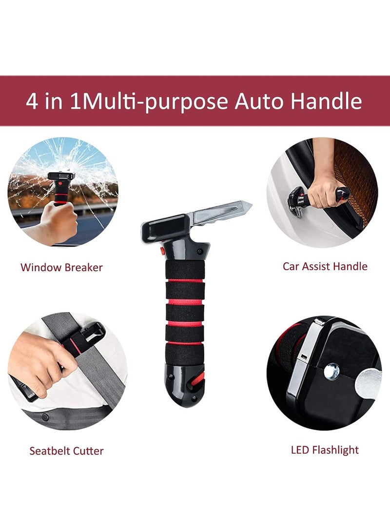 general Vehicle Support Handle 4 in 1 Standing Mobility Aid Door Cane Handle Grab Bar with LED Flashlight  Nylon Standing Aid Safety Handle for Elderly - Image 2