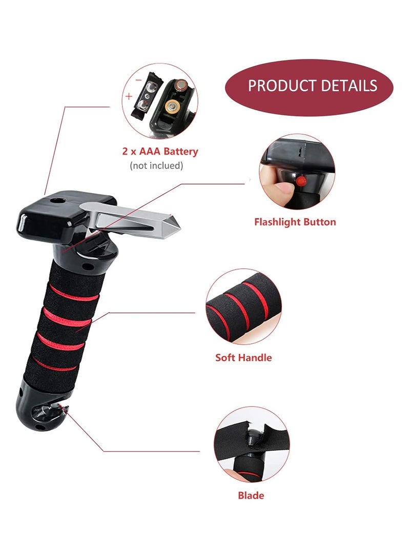 general Vehicle Support Handle 4 in 1 Standing Mobility Aid Door Cane Handle Grab Bar with LED Flashlight  Nylon Standing Aid Safety Handle for Elderly - Image 3