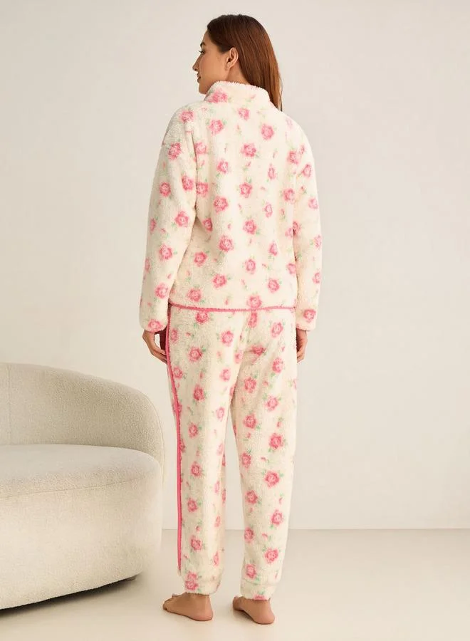 Splash FAV  Pyjama Set Button Placket Top & Trousers for Women | Best Price UAE
