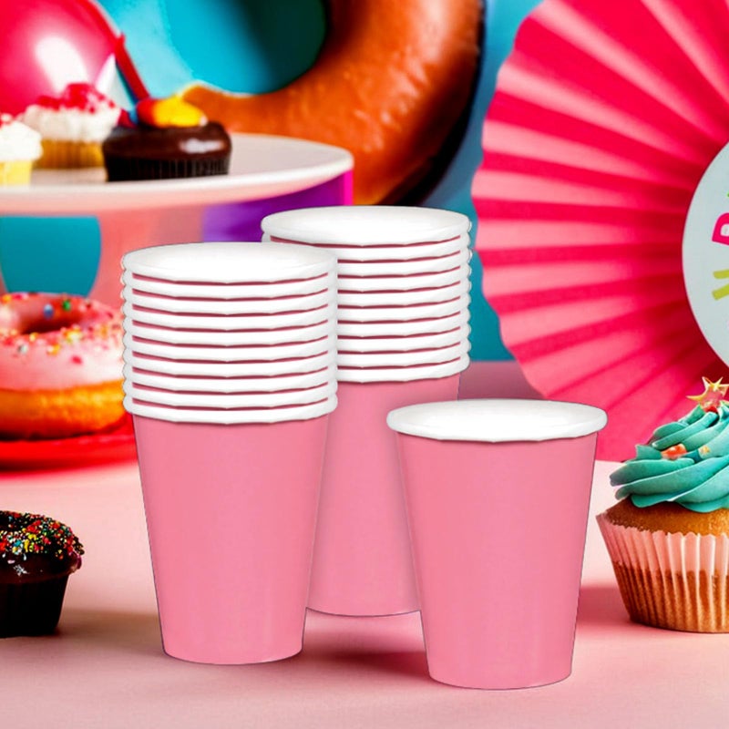 Amscan Vibrant New Pink Paper Cups (Pack of 20) - 9 oz. - Perfect for Parties, Gatherings, Picnics & Home Use - Image 2
